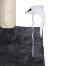 Charcoal Lite Cat Tree Cubby with Scratching Post